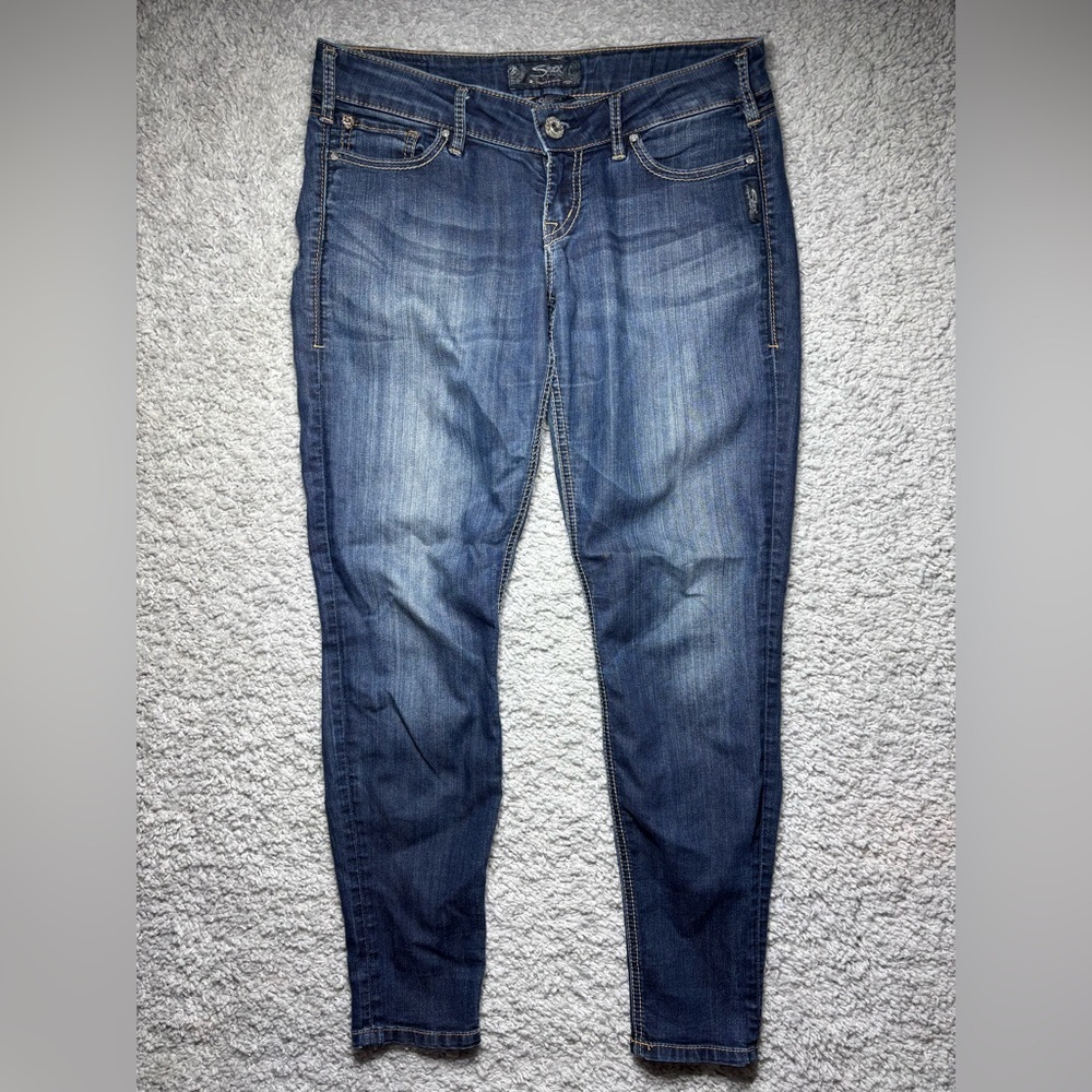 Silver Jeans Womens 28 November Jegging Low Rise Dark Wash Stretch Denim Street